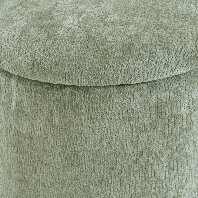 Twomey Storage Ottoman, Spring Green Polyester