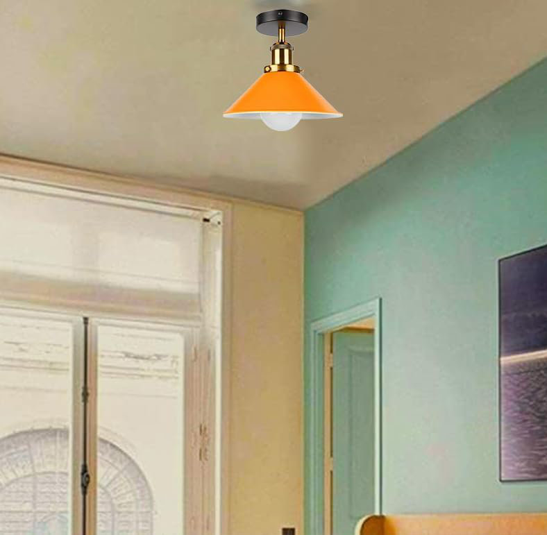 Semi Flush Mount, Orange