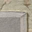 Tapis traditionnel en laine fait main, bordé vert vinyle/beige-1848062214