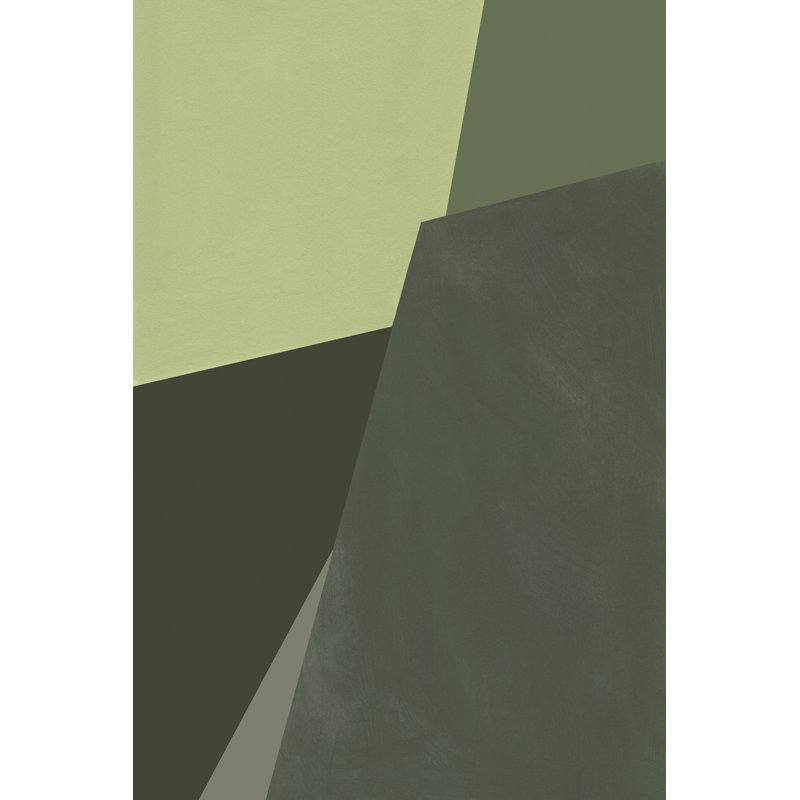 Sage Prism I by Jacob Green - Painting, 30cm H x 20cm W, Black Floater Framed