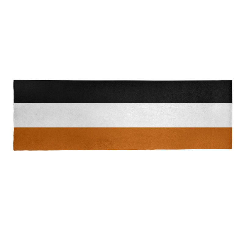 Tapis orange/noir, Tapis de couloir 2 pi 6 po x 8 pi