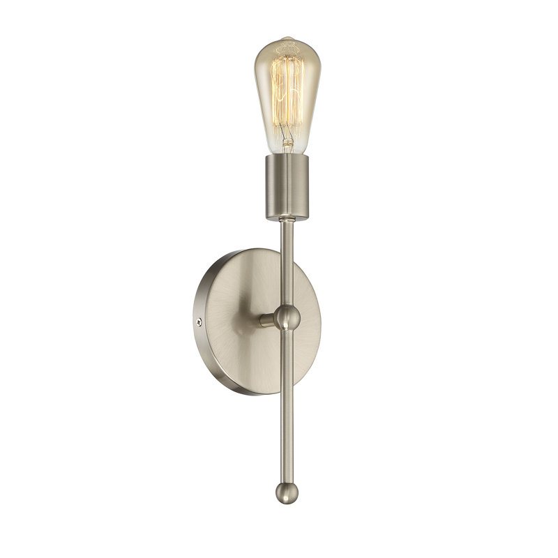 Haleigh 1-Light Dimmable Wall Sconce, Silver