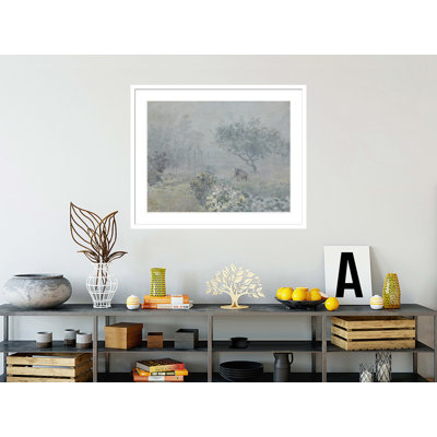 «Fog Voisins» par Alfred Sisley, impression giclée sur cadre