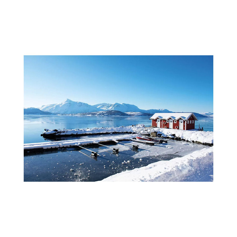 Fishing Dock On The Fjord by Kali Wilson - Wrapped Canvas Gallery-Wrapped Canvas Giclée, 45.72cm H x 66.04cm W