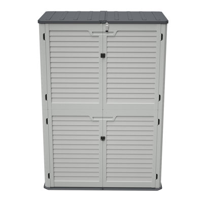 Rangement pour équipement de jardin en résine antirouille - résistant aux intempéries, spacieux, résistant aux rayons UV, non cloisonné