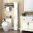 66.26" Tall Freestanding 2 - Door Bathroom Cabinet With 3 Adjustable Shelves, Tip, Open Compartments, White For Bathroom, Kitchen And Living Room In Small Areas Doors, Compartments Home's Spaces