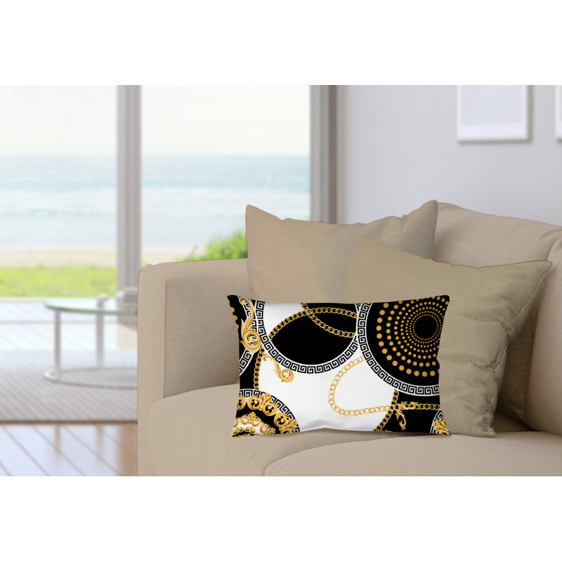 Housse et insert de coussin extérieur Tobin, Noir