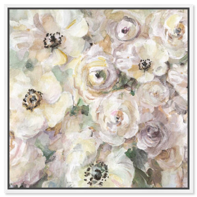 Doll Memories - Soft as Silk Canvas Print Bedroom Wall Decor by Art Remedy, White Frame, 20 x 20