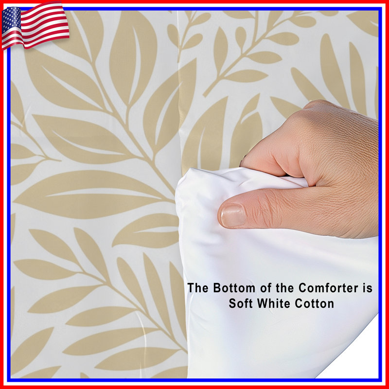 Tropical Leaf Pattern Comforter, Twin