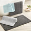 Tapis pour salle de bain réversible 100% coton 3000 g / m² blanc 20 po x 30 po - Douceur supérieure, entretien facile, douceur et densité recommandées, antidérapant, entretien