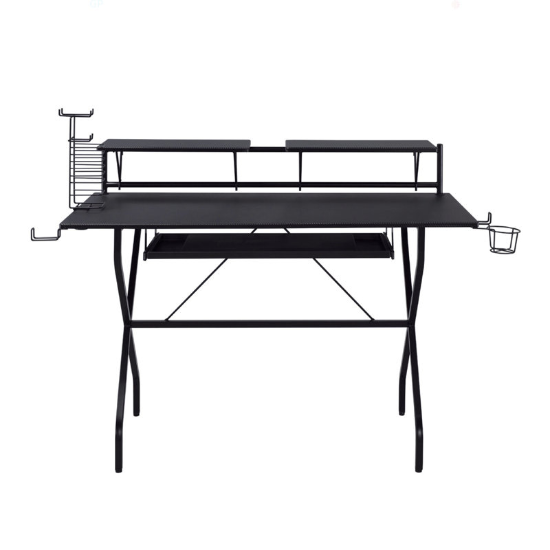 Rectangular Computer Desk With Keyboard Tray