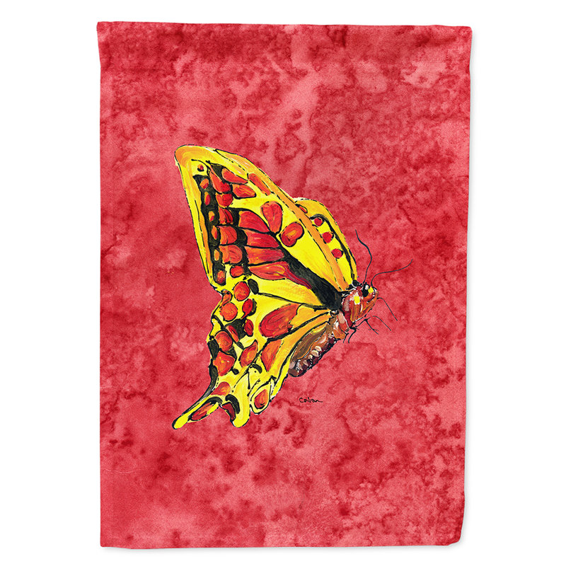 Polyester à 2 côtés 40 x 28 po papillon drapeau maison