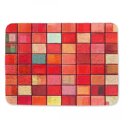 Tapis de bain coloré à motif abstrait abstrait pour salle de bain