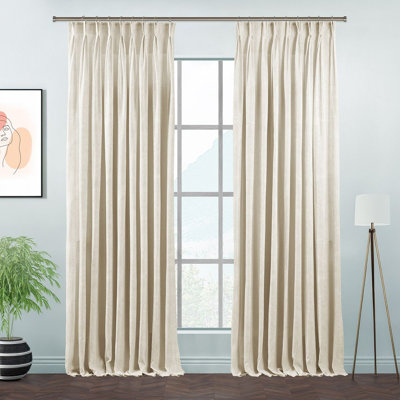 Pinch Plate Room Darkening Extra Long & Extra Wide Decorative Curtain - Single Panel