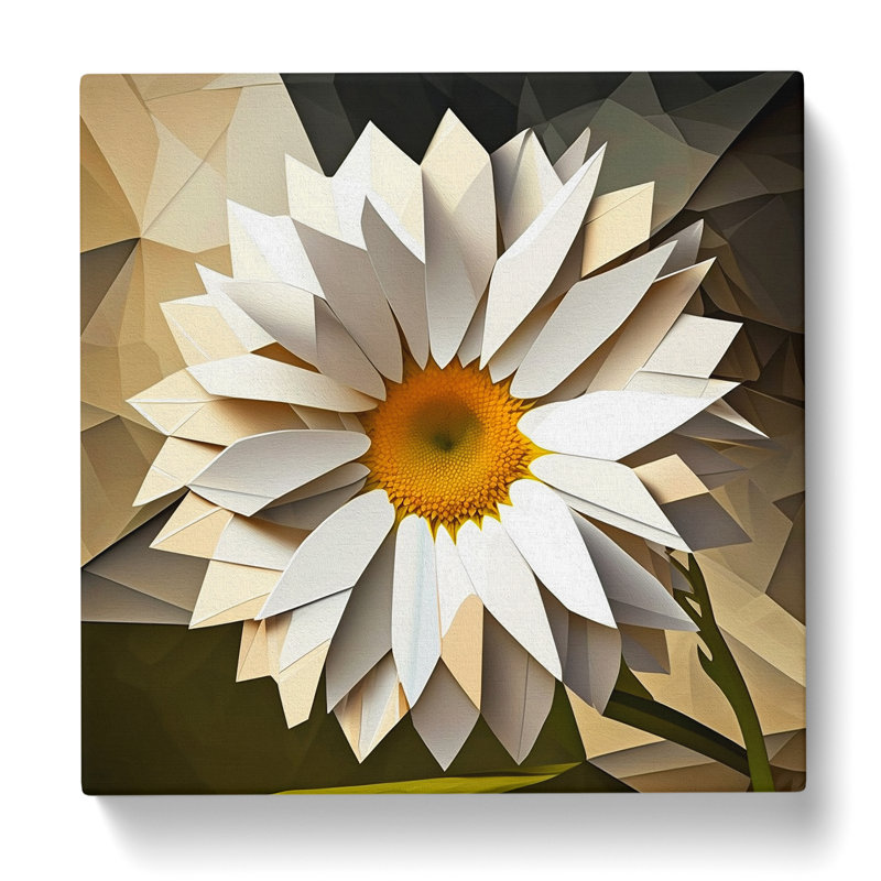 Daisy Cubism - Wrapped Canvas, 35cmH x 35cmW