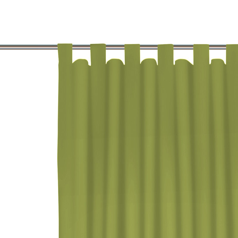 Curtain Panel Panel, Green, Width 132 x Drop 225