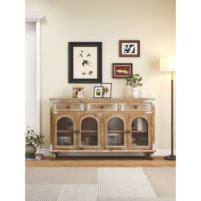 59.06" Farmhouse Sideboard Buffet Cabinet