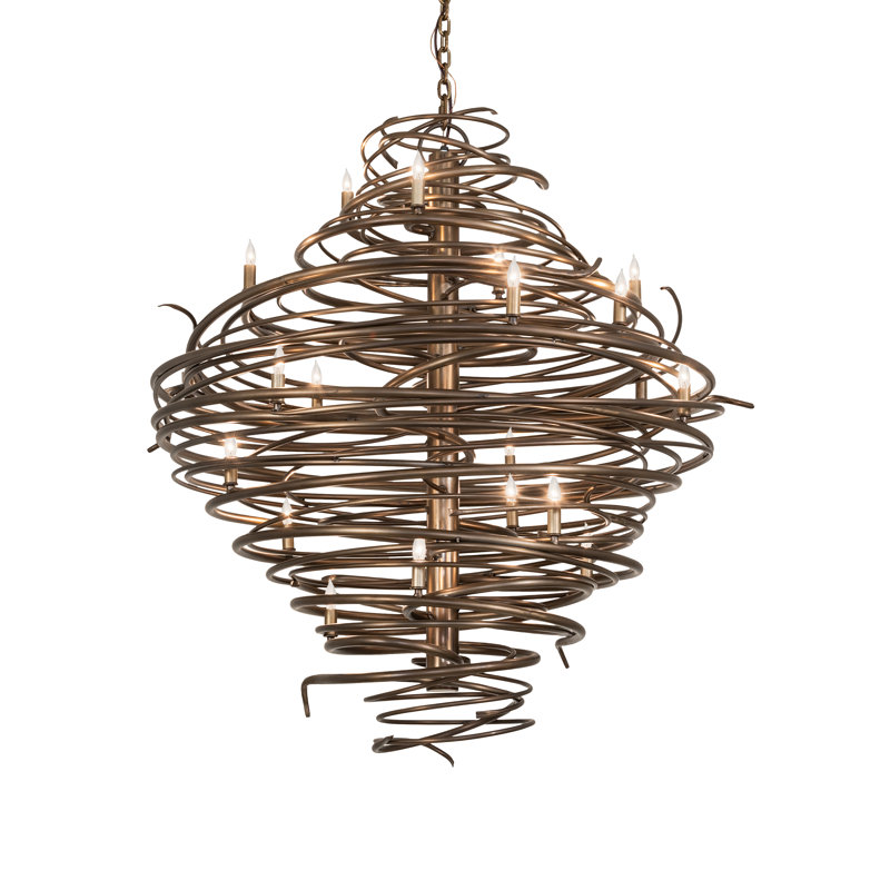 20 - Light Chandelier, Antique Copper