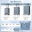 Ensemble de 5 valises rigides avec ouverture frontale, valises extensibles, port USB, verrous TSA et roulettes doubles pour un voyage en douceur