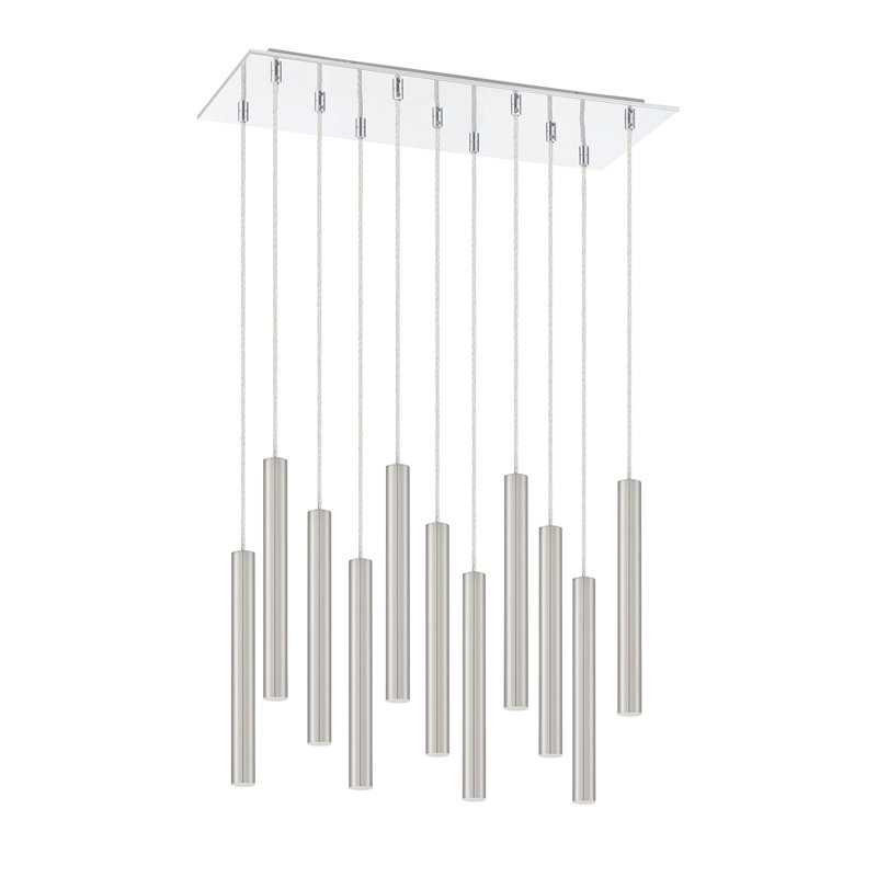 Bowning 11 - Light LED Cluster Pendant, Stain Nickel