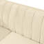 Velours victorien de style Mid-Century 69 pouces beige avec embellissements en acier inoxydable doré, brodé, 1 oreiller en fourrure et 2 bandes, siège souple, cadre en bois pouces, beige, victorien, moderne,-16171359-16171345-16171347
