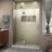 DreamLine Unidoor-X 48 inch W x 72 inch H Frameless Hinged Shower Door in Matte Black - Left Wall Installation-122567335-26337658-122567351