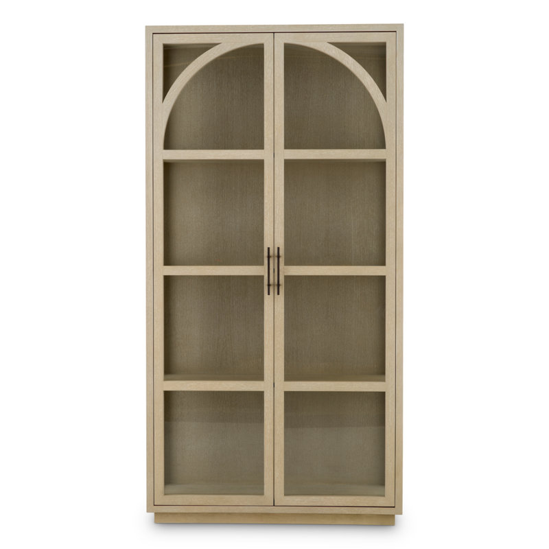 San Bernardino Display Stand, Washed Oak/Bronze