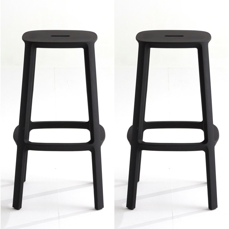Cadrea Bar & Counter Stool, Bar Stool (30" Seat Height), Black