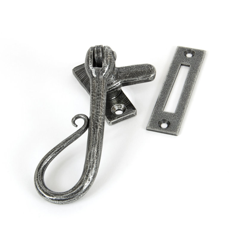 Shepherd''s Crook Fastener Door Accessory, Pewter 