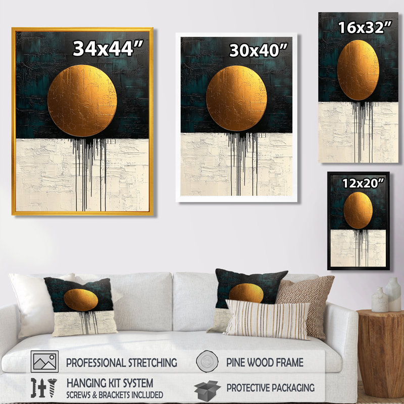 Reckers - Abstract Canvas Prints, Noir, H 20 po x l 12 po, Reproduction encadrée d'une seule photo