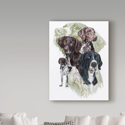 Adelphi 'German Short Haired Pointer' Vintage Advertisement on Wrapped Canvas