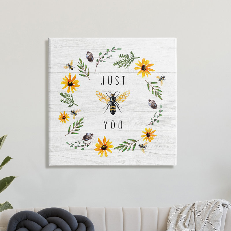 Just Bee You - impression, H 17 po x l 17 po x P 1,5 po, Toile tendue