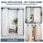 183cm Heavy Duty Bi-Folding Barn Door Hardware Kit | Smooth Quiet Rollers, 360° Brackets, 400lb Steel Rail for 4 Closet Doors