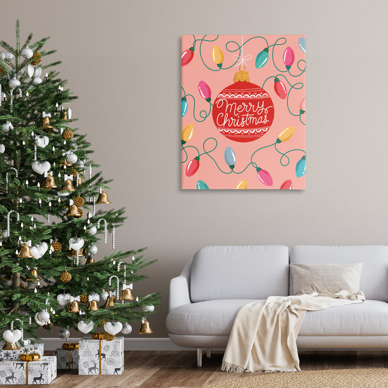 Art mural sur toile Christmas Christmas bable in Warm Tones, design par Nancy McKenzie, H 48 po x l 36 po