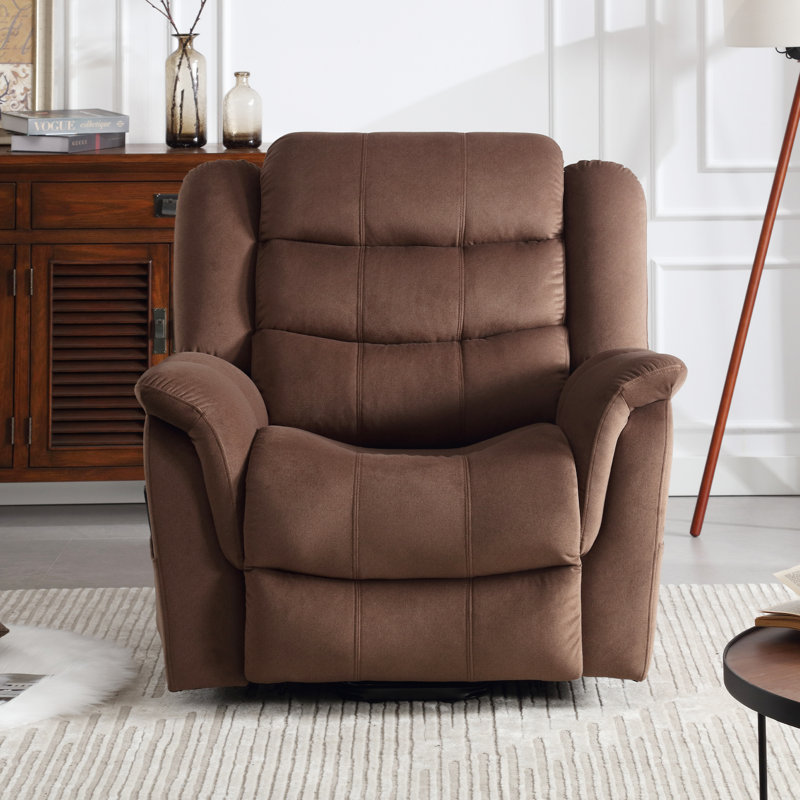 Fauteuil inclinable Lomond, Microfibre/microsuède brun