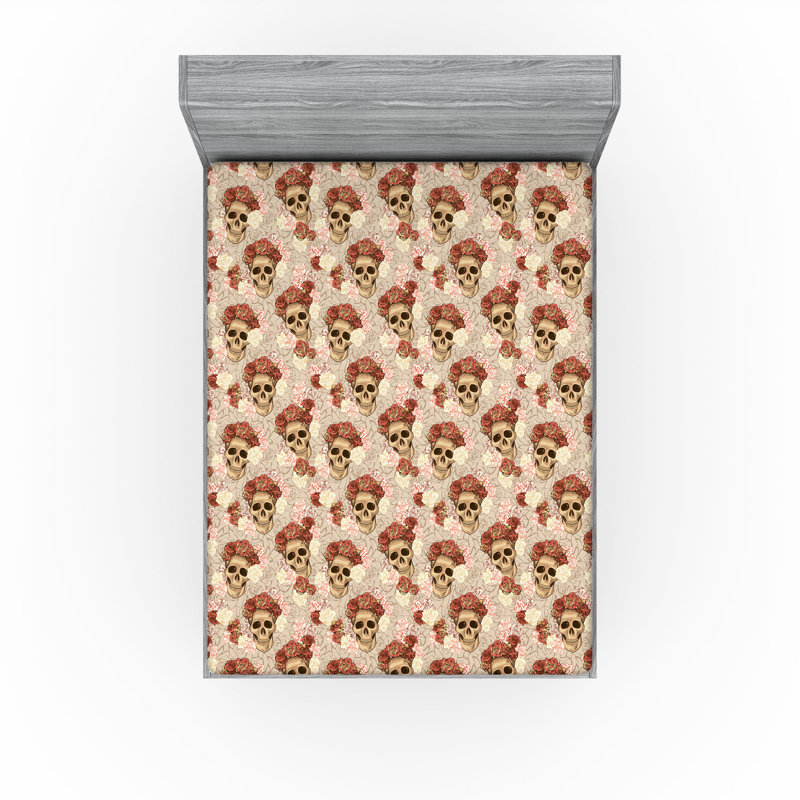 Drap-housse crâne Ambesonne, Drap-housse de taille très grand