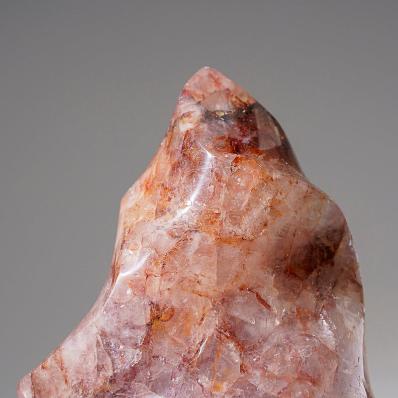 Forme libre de flamme véritable quartz poli fraise (1,9 lb)