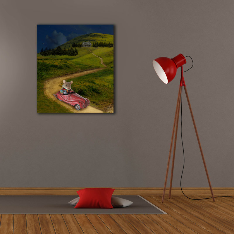  «Mouse In Toy Car» par John Hovenstine, art mural sur toile, 26 po x 30 po, H 30 po x l 26 po