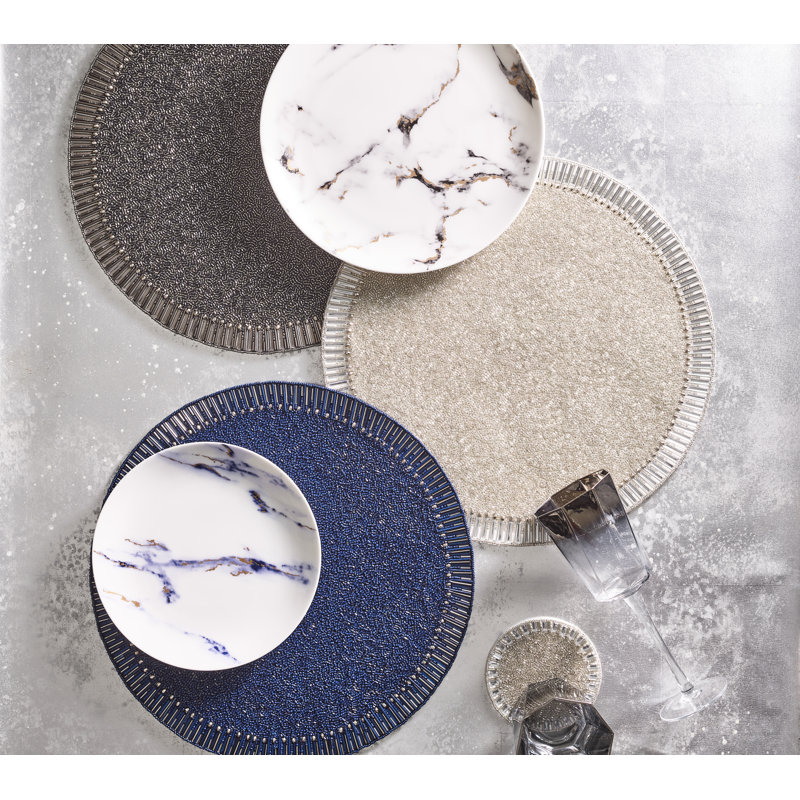Bevel Placemat, Silver/Crystal