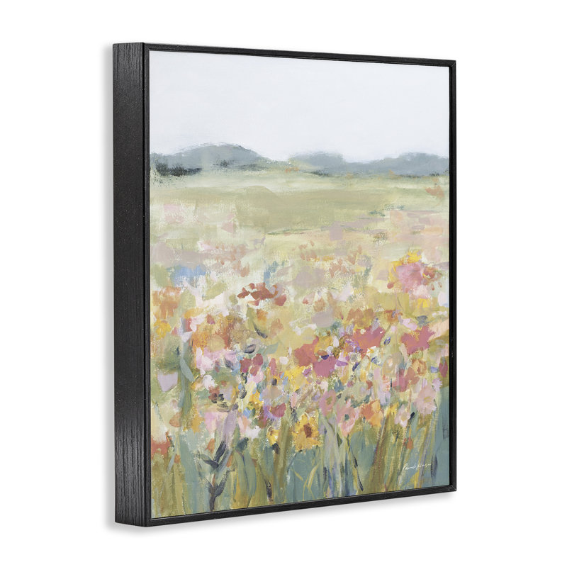 Soft Wildflower Meadow Framed Giclee Art by Pamela Munger, Giclée encadrée noir minuit, H 20 po x l 16 po