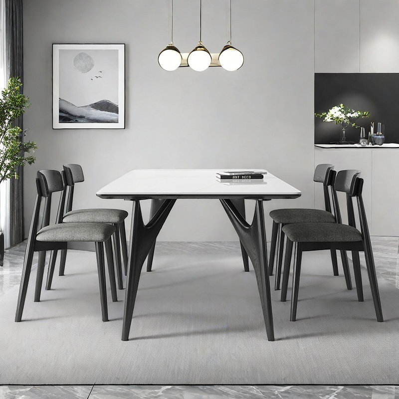 Table et chaise de salle à manger décontractée pour la maison, H 29,5 po x L 62,9 po x l 35,4 po