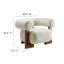 Jace Boucle Accent Chair In Pearl