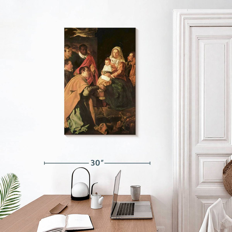 Leisha adoration des mages 1619, H 30 po x l 20 po