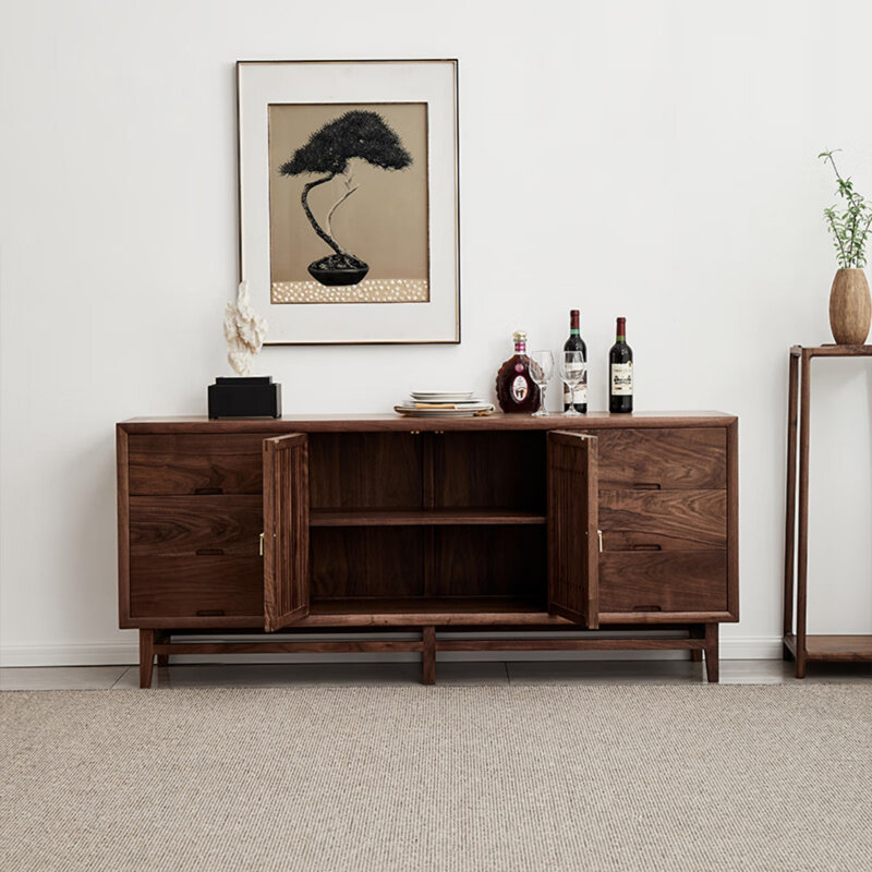 Large-Capacity Solid Wood Sideboard