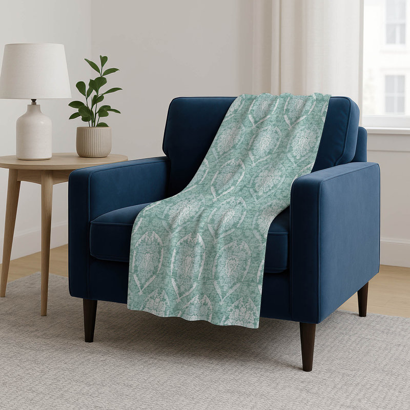 Jeté en médaillon Addison Sherpa ASB810, Turquoise