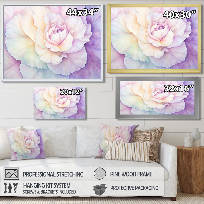 Lavande, étreinte de fleur d'œillet I, Reproduction encadrée d'une seule photo sans pass, Black, H 12 po x l 20 po
