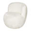 Fauteuil d'appoint en polyester tonneau rond blanc