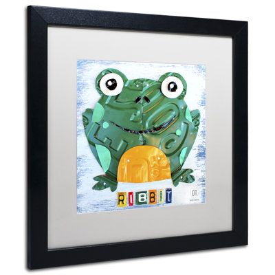 «Verna Ribbit The Frog» par Design Turnpike, art encadré noir