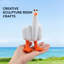 Statues de bureau, sculpture de doigt, mignon petit canard-1343084732