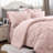 Bedsure Twin Pintuck Bed-in-a-Bag- Light Pink Pinch Pleat Comforter with Sheets, Pillowcases & Shams-114250860-103425114